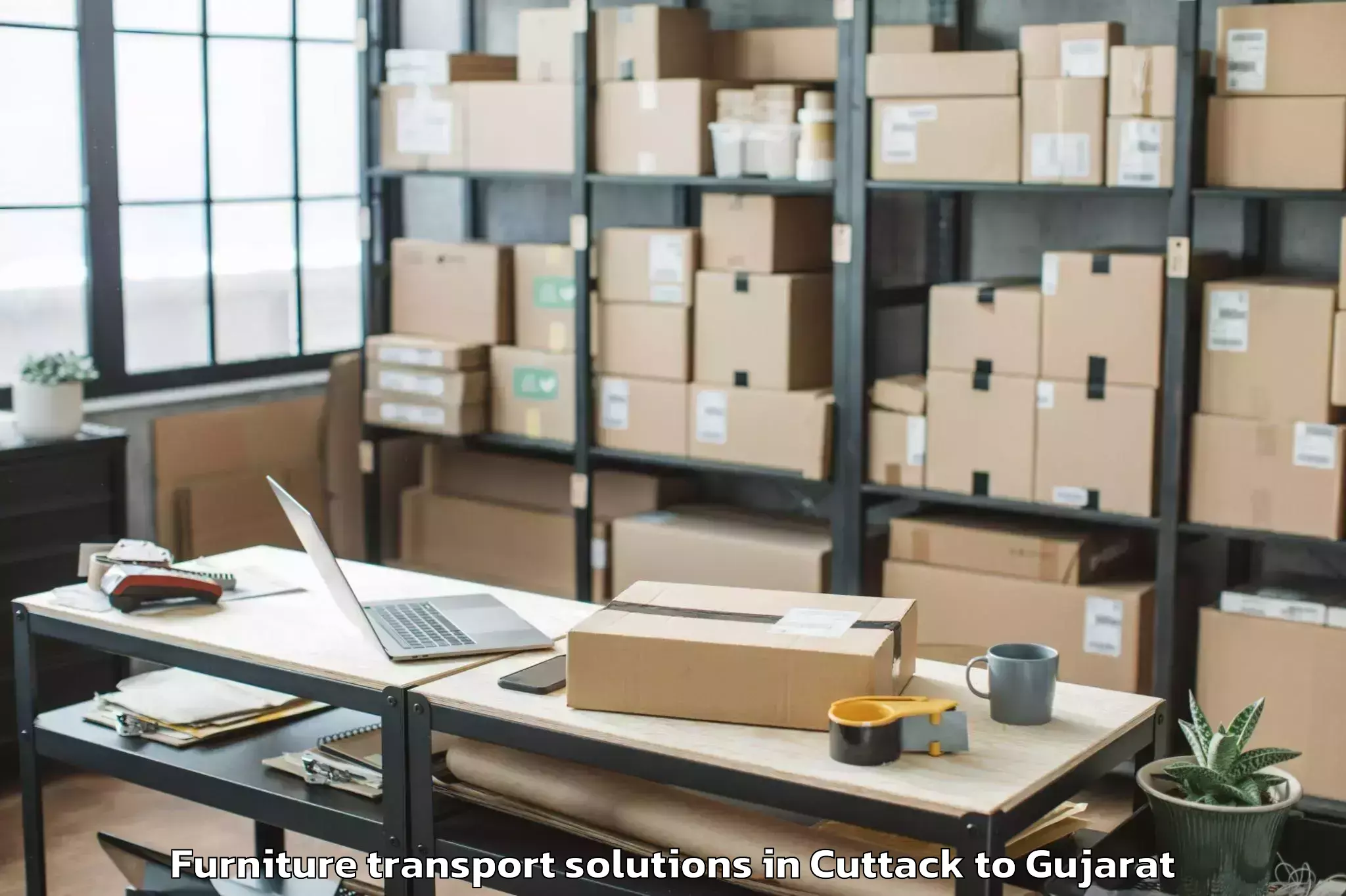 Easy Cuttack to Devgadbaria Furniture Transport Solutions Booking